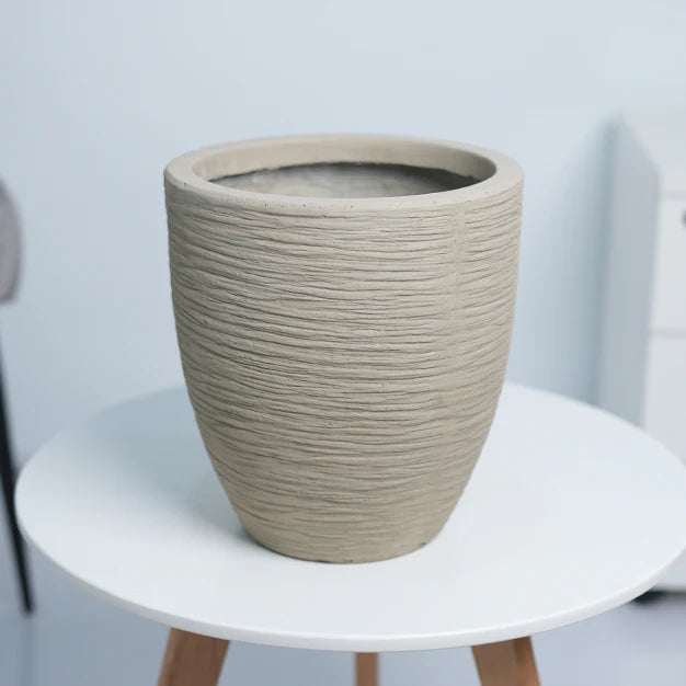Beige Patterned Pot